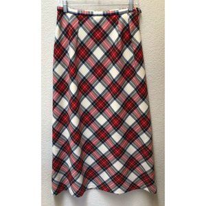 Vintage Pendleton Plaid Long A-line Tartan Style Skirt 100% Wool USA